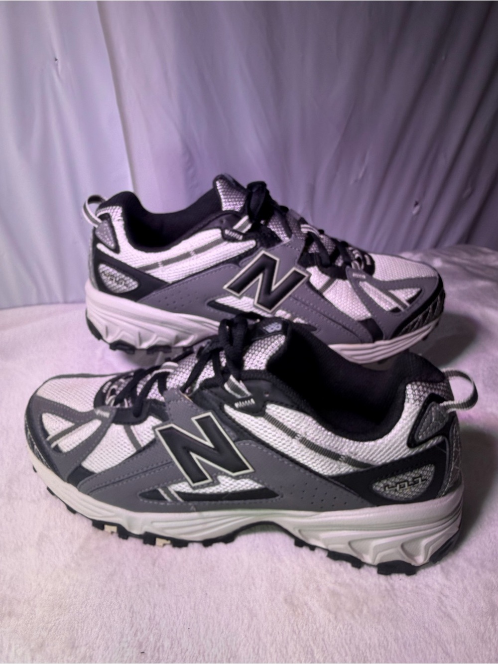 New Balance Gray and White Kids Sneakers